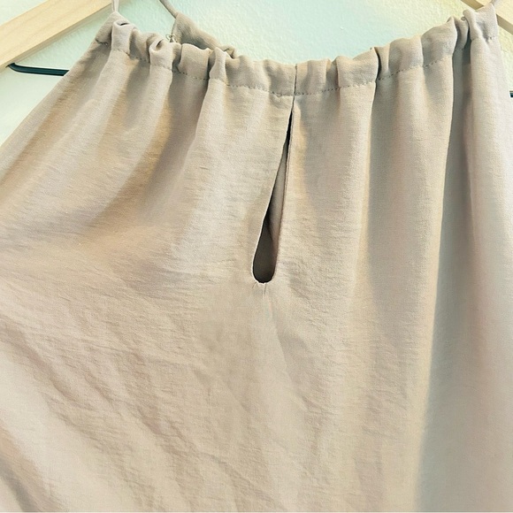 Ariella Sleeveless Blouse Size Small Taupe Brown Tank Halter Keyhole Y2K Neutral - Picture 7 of 8